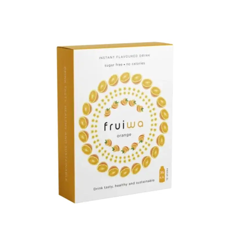 Fruiwa Instant Drink in polvere al gusto di arancia con vitamina C ed edulcorante, 36 grammi