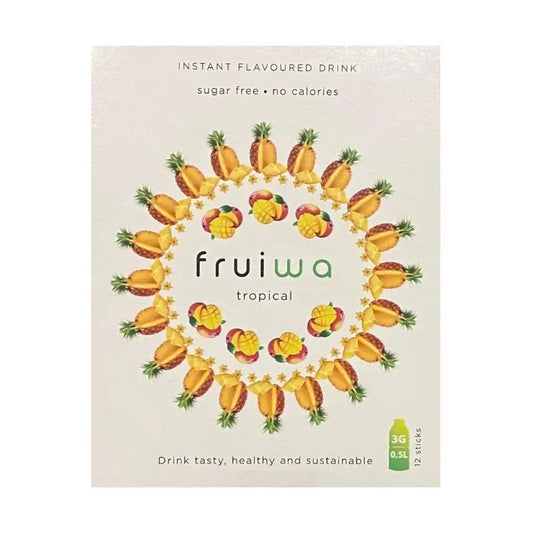 Fruiwa bevanda istantanea in polvere al gusto di tropico con vitamina C e dolcificante, 36 g