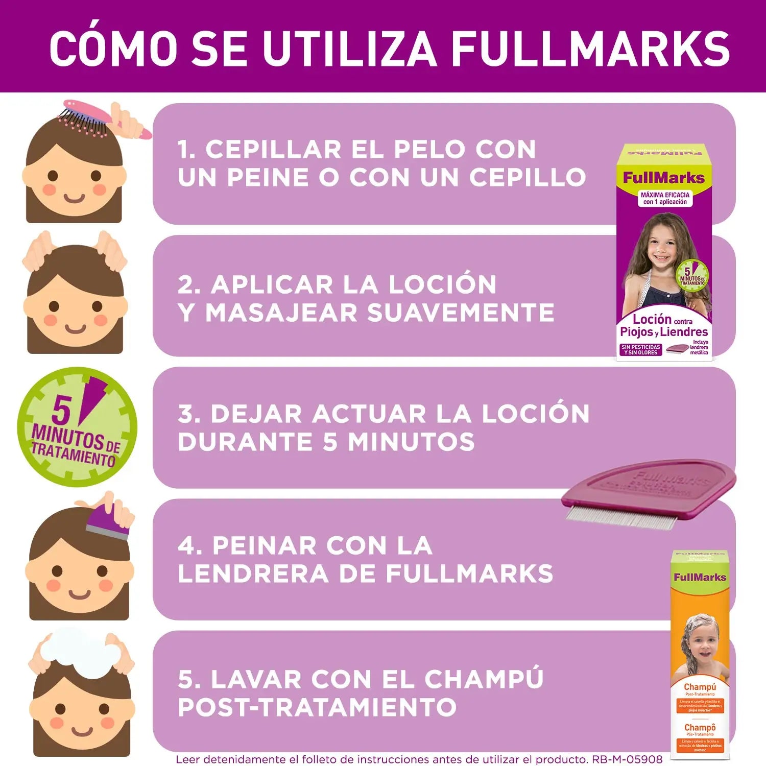Fullmarks Shampoo e Lozione Antipidocchi e Lendini