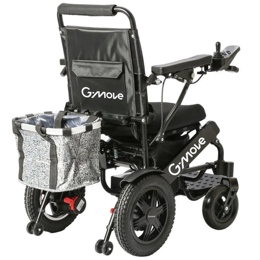g-move a2 pro, sedia a rotelle elettrica pieghevole, in alluminio