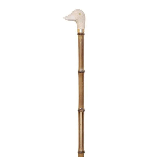 García 1880 Collezione di bastoni da passeggio in bambù con impugnatura d'anatra Imit.ivory