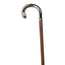 Garcia 1880 Bastone da passeggio Faggio Marrone Pugno nichelato, 22 Mm con gomma