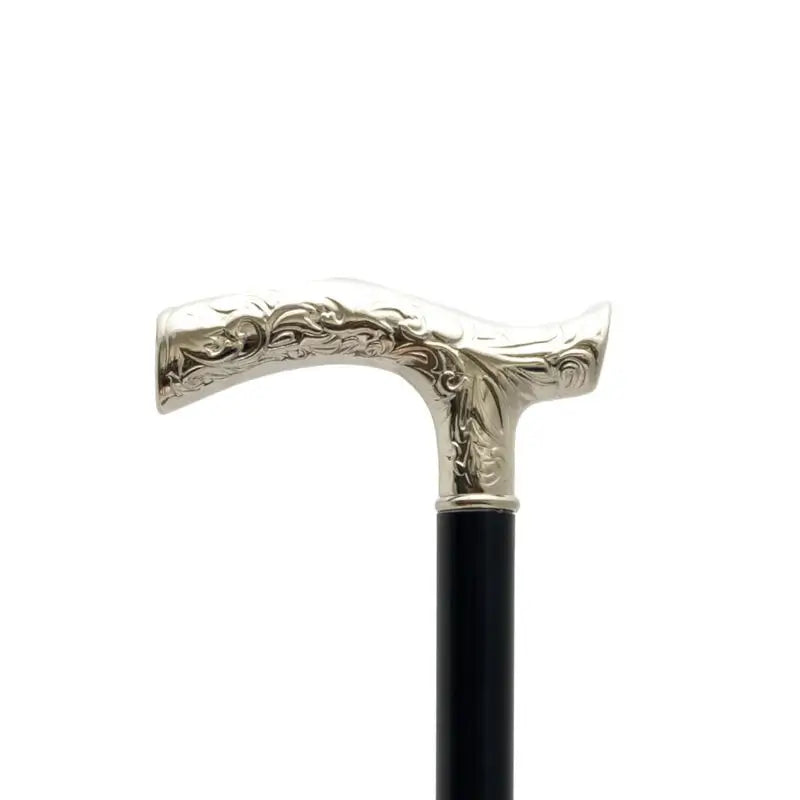 Garcia 1880 Muletilla in faggio nero placcata in nichel con pugno inciso