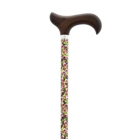 Stampella estensibile García 1880, fiori verdi e rosa, legno P