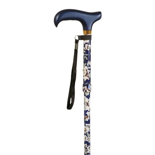 Garcia 1880 Mini stampella pieghevole, fiori blu