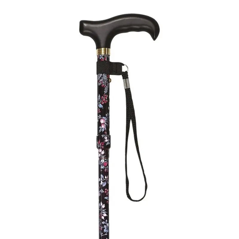 Garcia 1880 Mini stampella pieghevole, timbrata con fiori neri