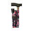 Garcia 1880 Muletilla Plegable Fiori neri Pugno di plastica pieghevole