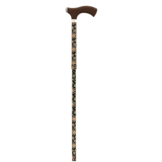 Garcia 1880 Stampella pieghevole Soft Touch Marrone, Beige/Fiore rosso