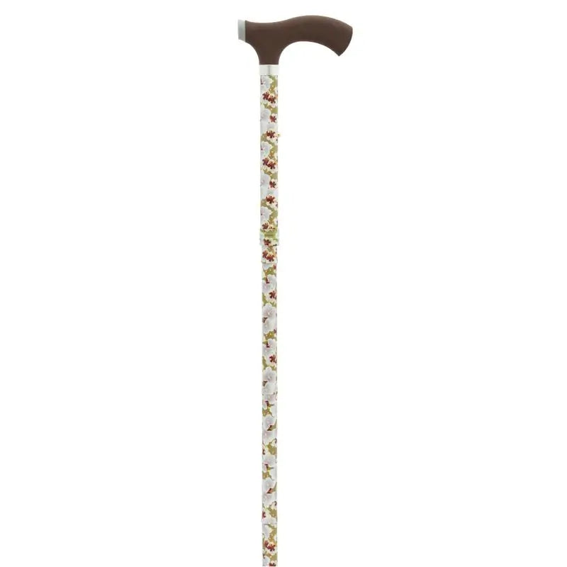 Garcia 1880 Stampella pieghevole Soft Touch Marrone, fiori verdi