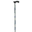 Garcia 1880 Stampella pieghevole Soft Touch Nero, fiori blu