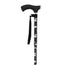 Garcia 1880 Stampella pieghevole Soft Touch Nero, fiori bianchi