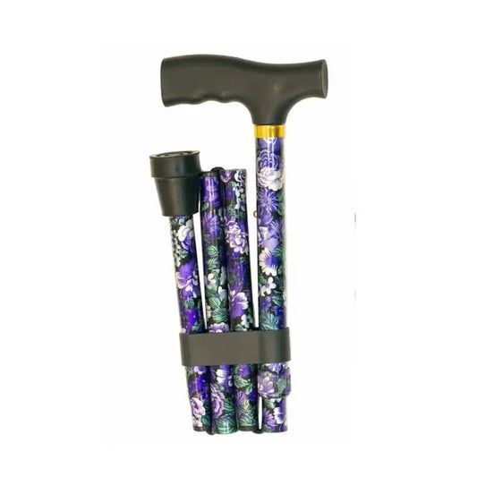 García 1880 Muletilla Plegable Violet Pugno di plastica pieghevole Fiori