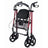 Rollator Garcia 1880 in alluminio con sedile regolabile in altezza (rosso)