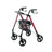 Rollator Garcia 1880 in alluminio con sedile regolabile in altezza (rosso)