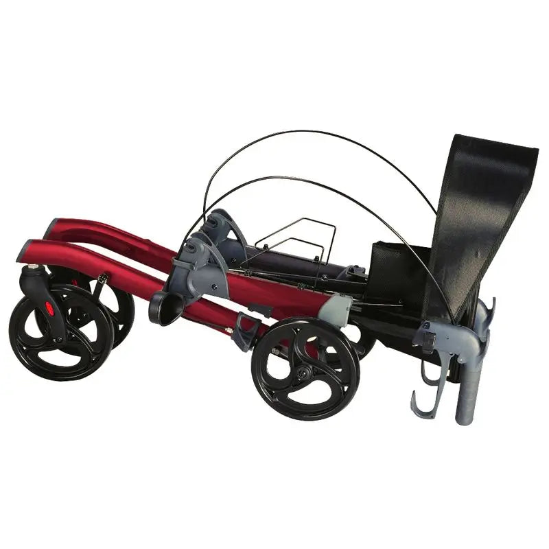 Garcia 1880 Rollator pieghevole in alluminio con freni nuovo stile (rosso)