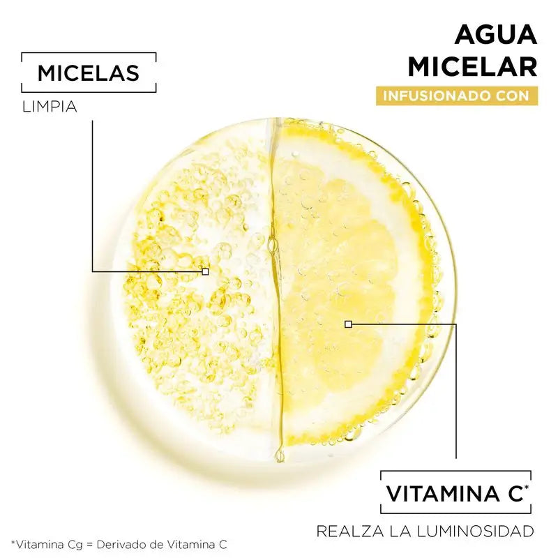 Garnier Acqua Micellare alla Vitamina C Deterge, rimuove il trucco e illumina la pelle spenta. Formula ipoallergenica - 400 ml