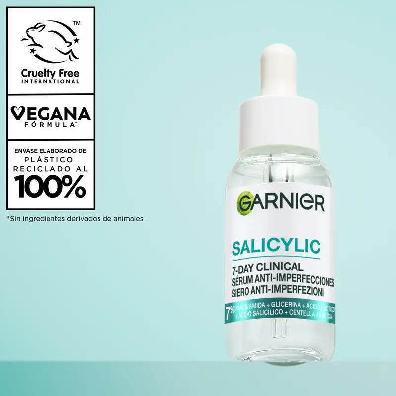 Garnier Siero Anti-Acne Attivo Puro Salicilico Anti-Blemish e Detergente, 30 ml