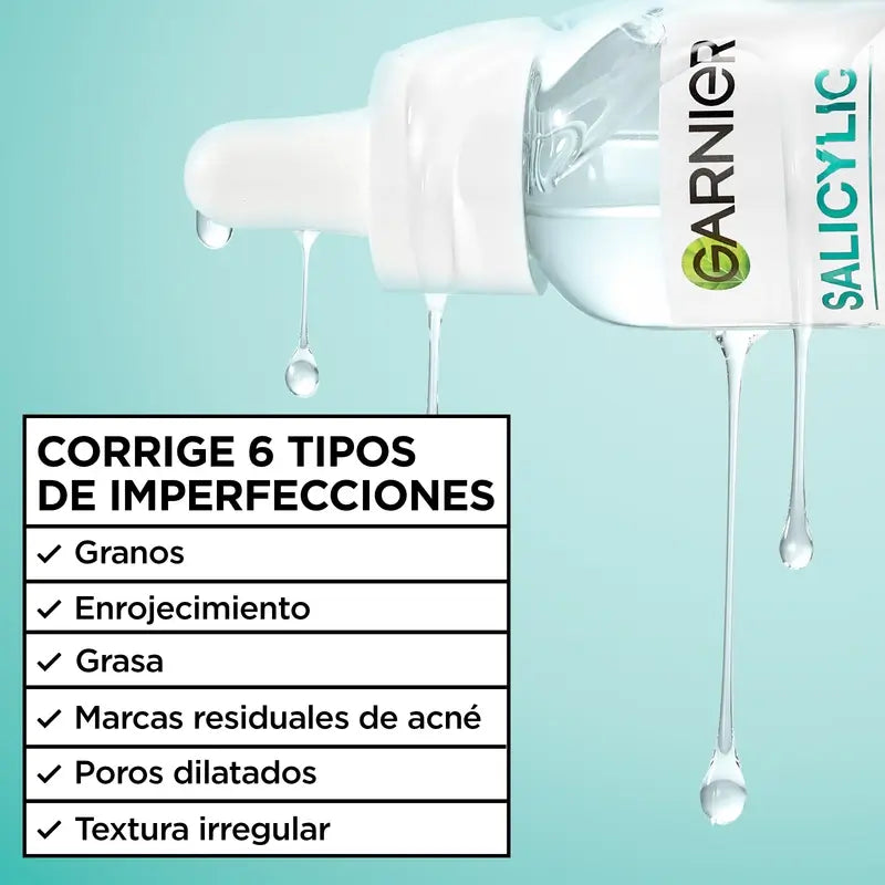 Garnier Siero Anti-Acne Attivo Puro Salicilico Anti-Blemish e Detergente, 30 ml