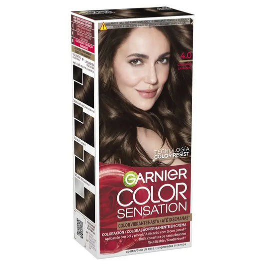 Garnier Color Sensation Crema Colore permanente per capelli 4.0 Castano