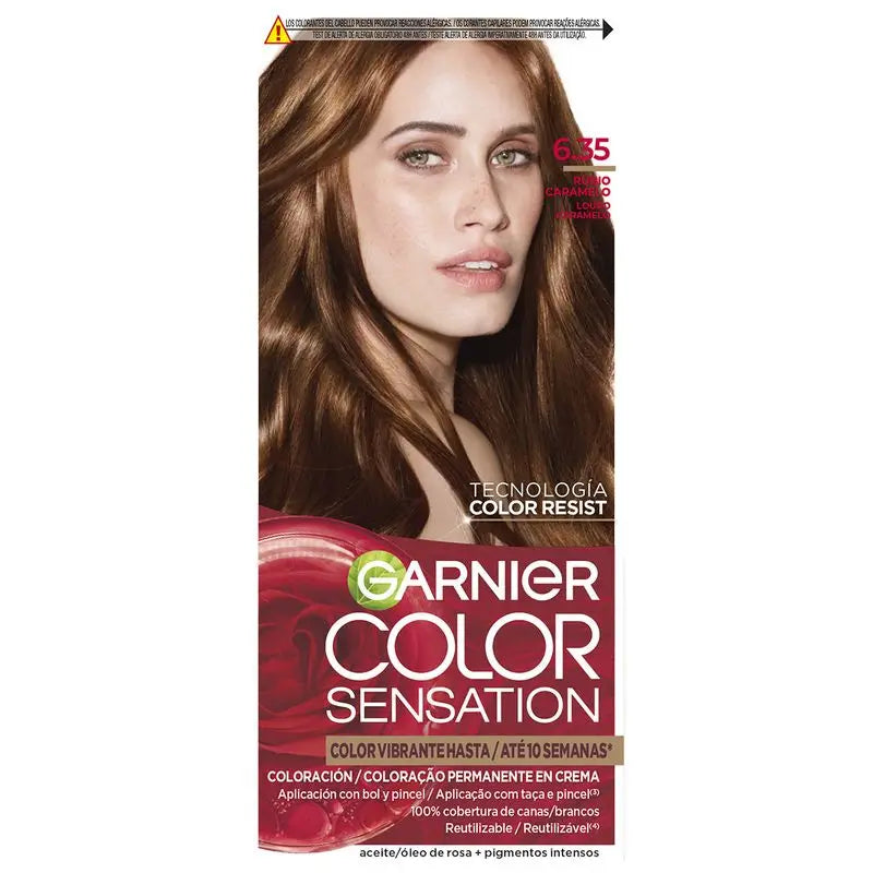 Garnier Color Sensation Crema Colore Permanente per Capelli 6.35 Biondo Caramello