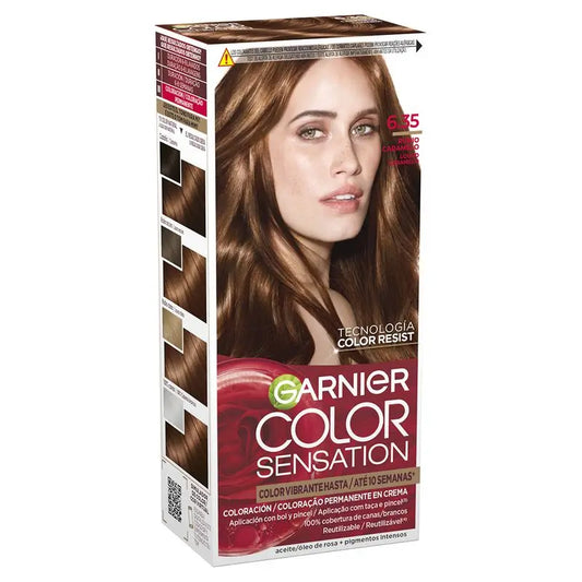 Garnier Color Sensation Crema Colore Permanente per Capelli 6.35 Biondo Caramello