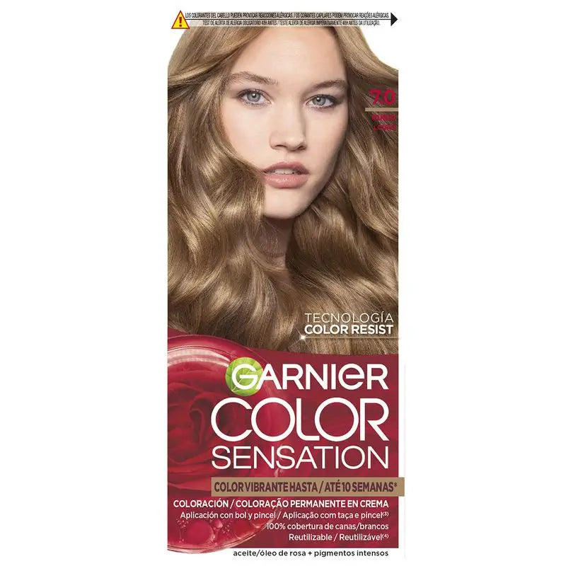 Garnier Color Sensation Crema Colore permanente per capelli 7.0 Biondo