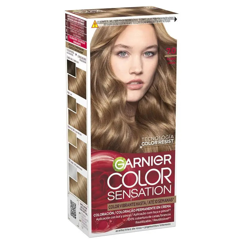 Garnier Color Sensation Crema Colore permanente per capelli 7.0 Biondo