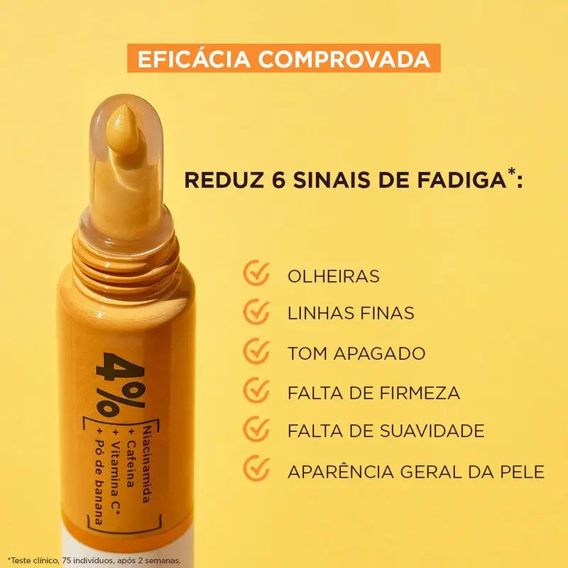Garnier Crema Contorno Occhi Illuminante con Vitamina C + Niacinamide + Caffeina + Polvere di Banana