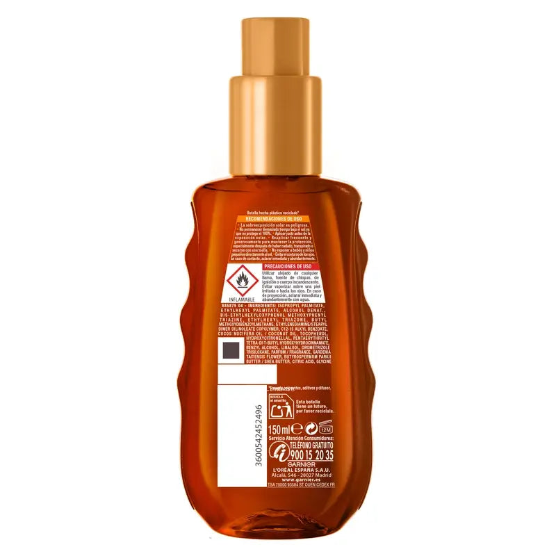 Garnier Delial Olio abbronzante protettivo Spf 30 , 150 ml