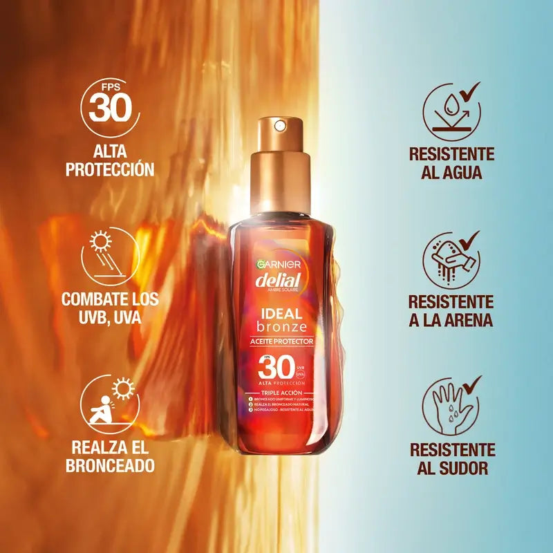 Garnier Delial Olio abbronzante protettivo Spf 30 , 150 ml