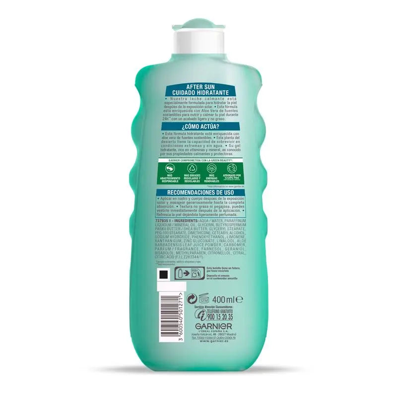 Garnier Delial Latte Doposole Lenitivo Viso e Corpo con Aloe Vera Per Idratare la Pelle Dopo L'Esposizione Al Sole 400Ml