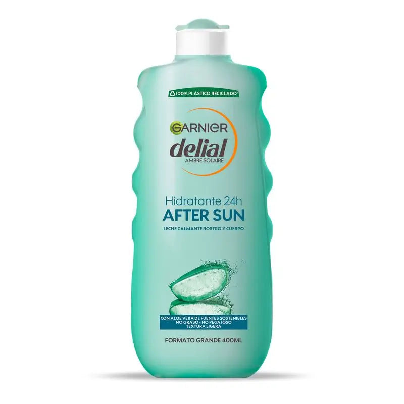 Garnier Delial Latte Doposole Lenitivo Viso e Corpo con Aloe Vera Per Idratare la Pelle Dopo L'Esposizione Al Sole 400Ml