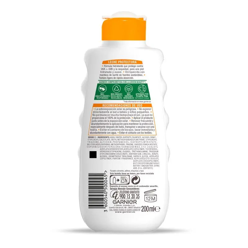 Garnier Delial Hydra 24H Latte Protettivo Viso e Corpo Spf 20, Pelle Morbida e Idratata 200Ml