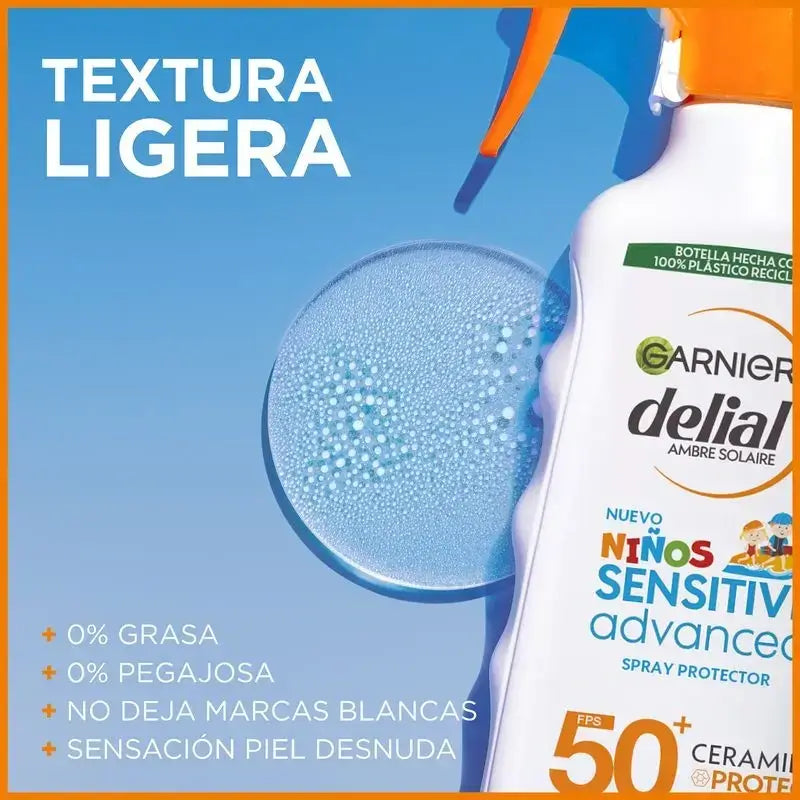 Garnier Delial Protezione Solare Bambini Spf50 Per Pelli Leggere e Sensibili. Pediatrico, 270ml
