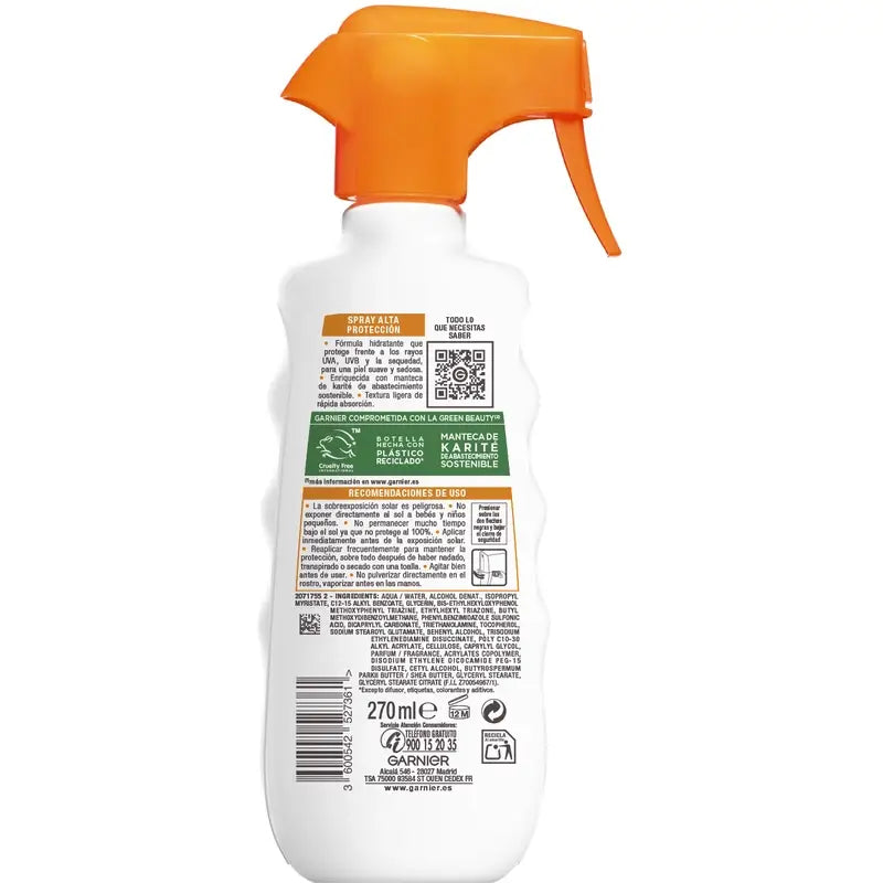 Garnier Delial Spray Protettivo Spf 50+ Hydra 24H Protect Spray, 270 ml