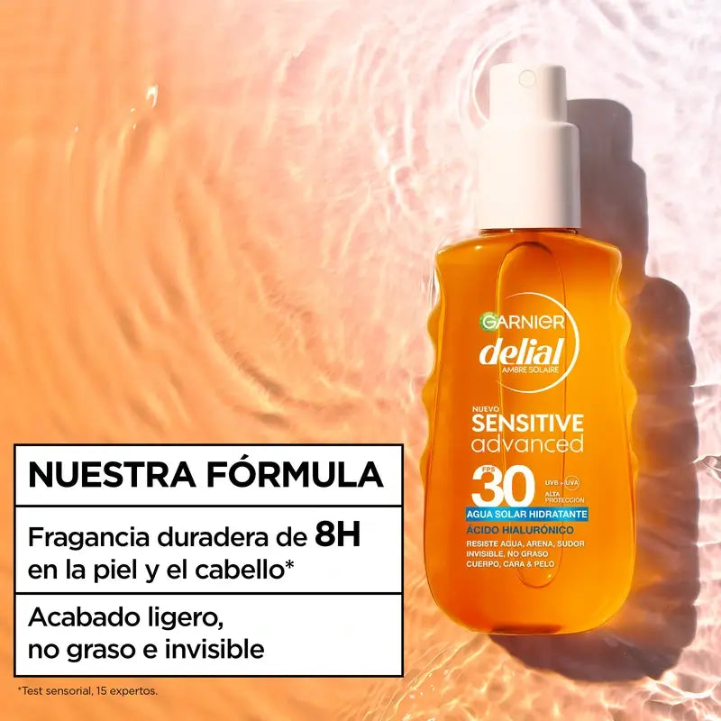 Garnier Delial Delial Sensitive Advanced Acqua idratante solare Spf 30, 150ml