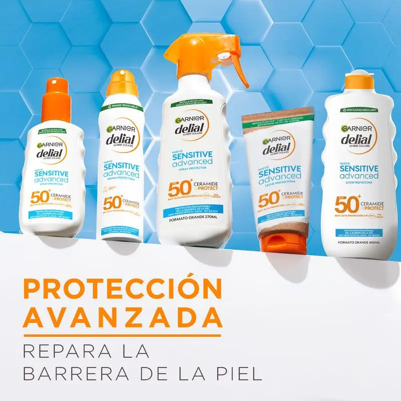 Garnier Delial Sensitive Advanced Ip50+ Mist Per pelli sensibili, chiare e intolleranti al sole. Pediatrico, 150 ml