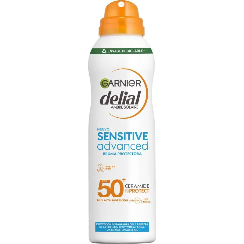 Garnier Delial Sensitive Advanced Ip50+ Mist Per pelli sensibili, chiare e intolleranti al sole. Pediatrico, 150 ml