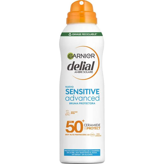 Garnier Delial Sensitive Advanced Ip50+ Mist Per pelli sensibili, chiare e intolleranti al sole. Pediatrico, 150 ml