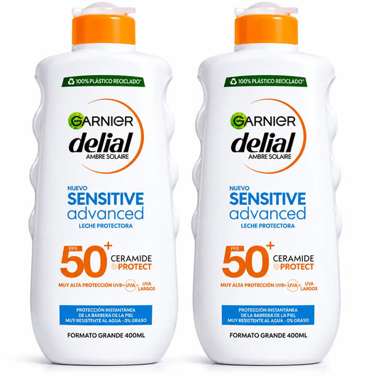 Garnier Delial SPF50+ Latte solare 400 m, confezione da 2