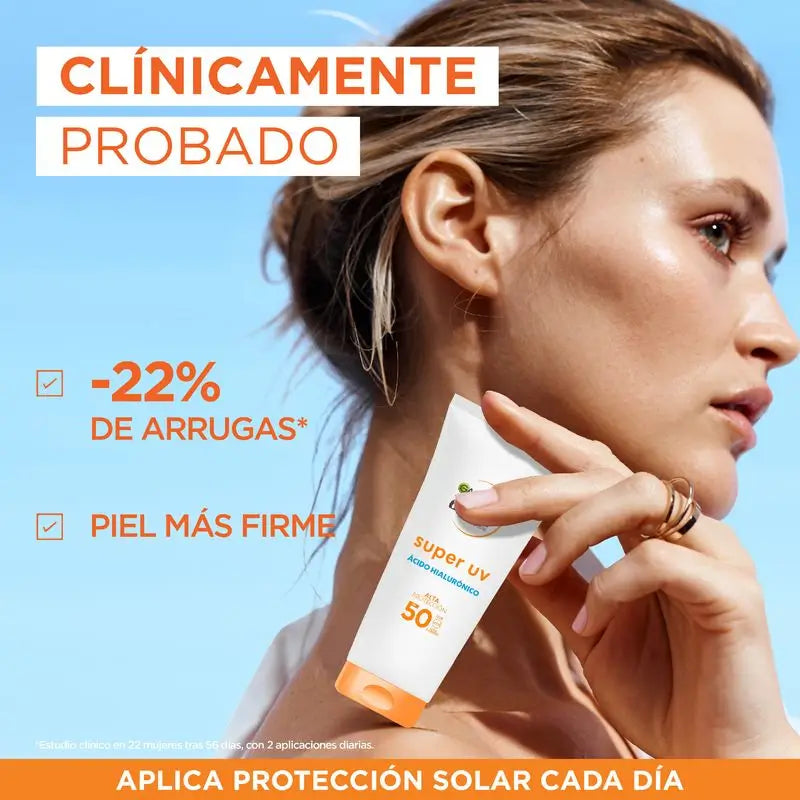 Garnier Delial Super Uv Fps50+ Crema quotidiana antietà con acido ialuronico - 50ml