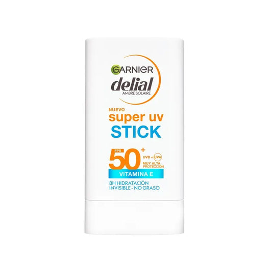 Garnier Delial Super Uv Stick Fps50+ Invisibile 8H Idratante, 18 gr