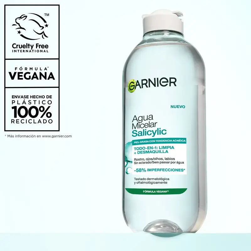 Garnier Prodotti per la pulizia del viso Acqua micellare salicilica anti-imperfezioni , 400 ml