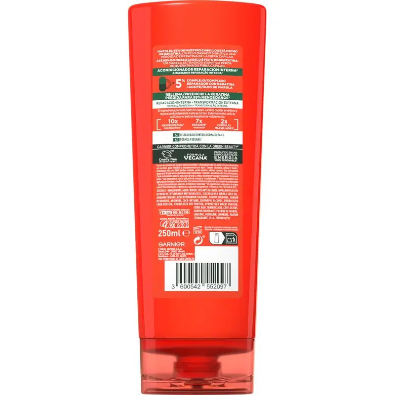 Garnier Fructis Balsamo Addio Danni con Olio di Marula per Capelli Danneggiati 250Ml