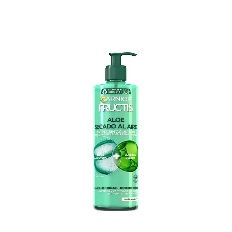 Garnier Fructis Aloe Trattamento Asciugatura all'Aria Capelli Normali, Lunghi 400 Ml