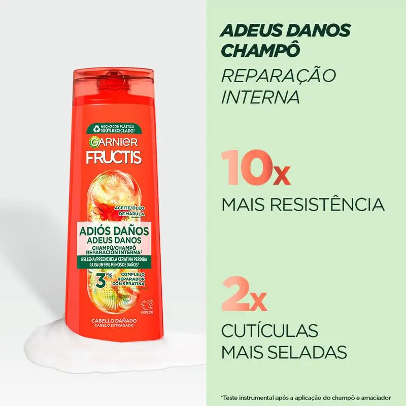 Garnier Fructis Shampoo Addio Danni con Olio di Marula per capelli danneggiati 300Ml