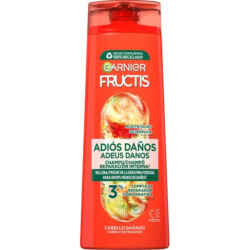 Garnier Fructis Shampoo Addio Danni Con Olio di Marula Per Capelli Danneggiati 380Ml