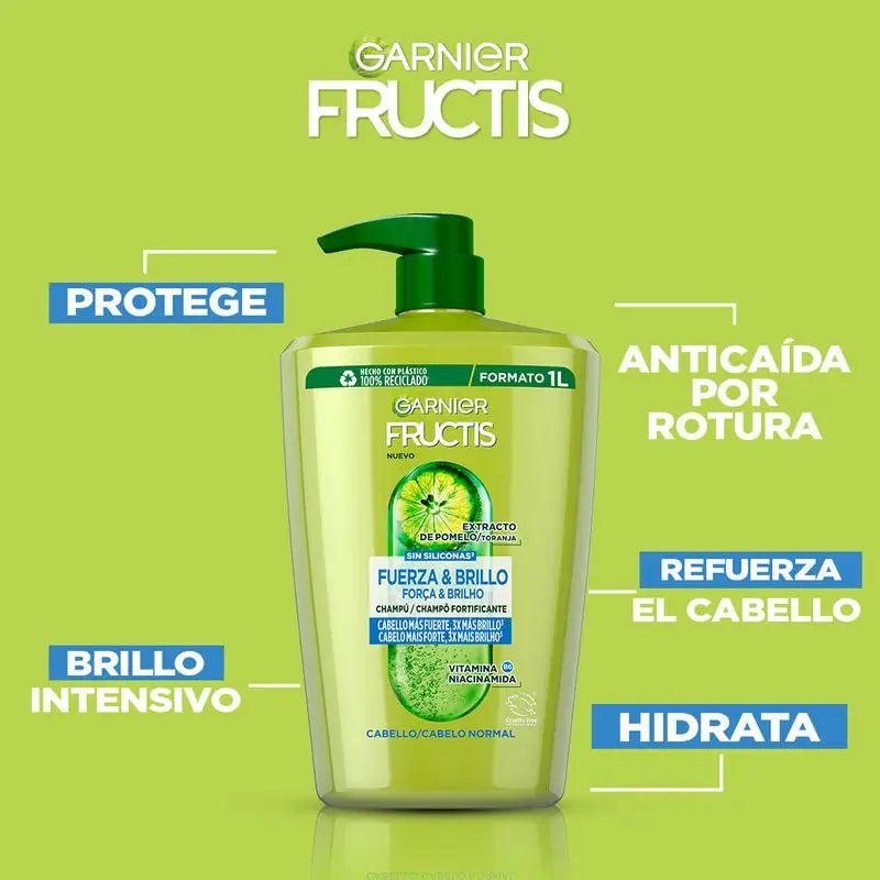 Garnier Fructis Shampoo Forza e lucentezza per capelli normali - 380 Ml