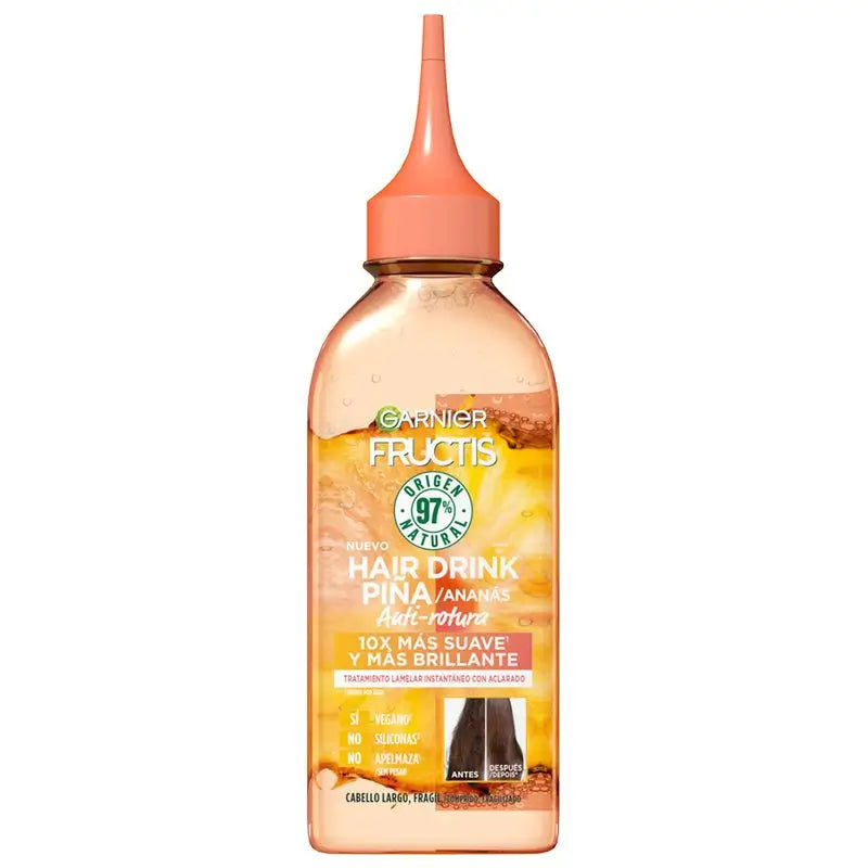 Garnier Fructis Hair Drink Ananas Anti-Rottura. Capelli 10 volte più morbidi, lucidi e senza crespo, 200 ml