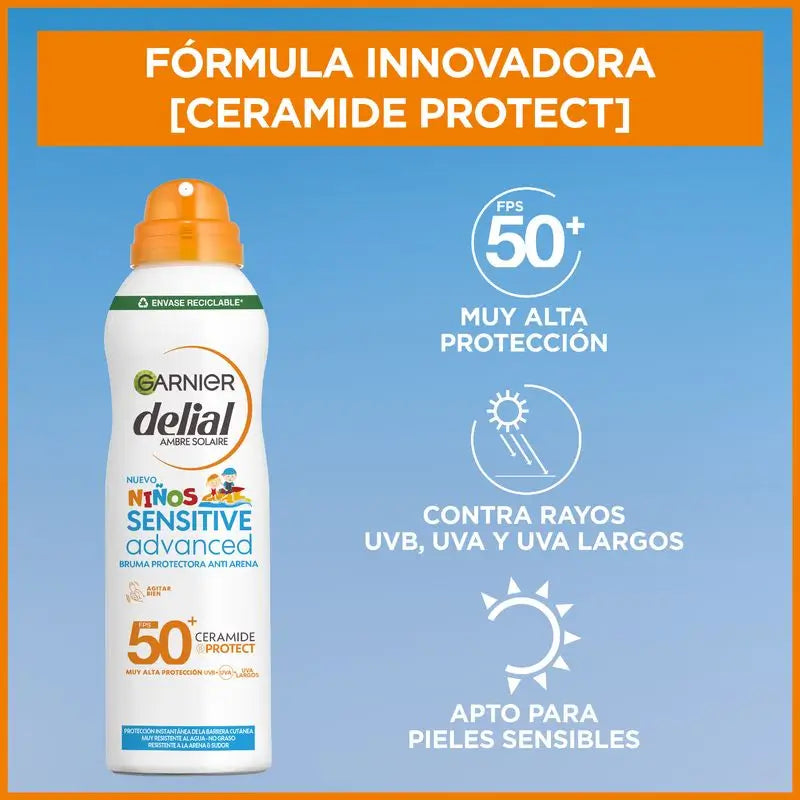 Garnier Delial Sensitive Advanced Anti-sand Mist Spf 50+, 150ml